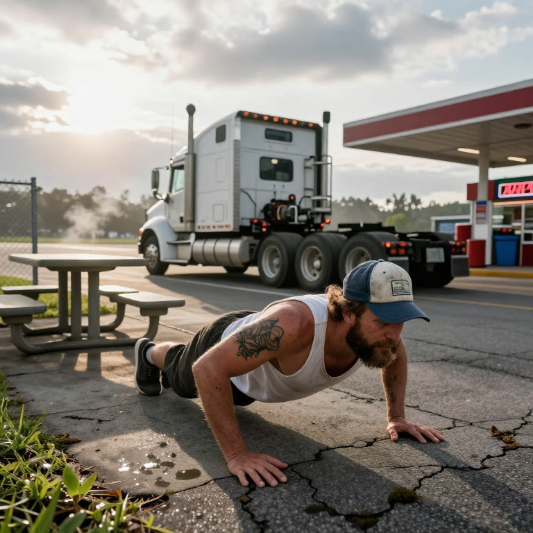 Person doing intense workout in gym